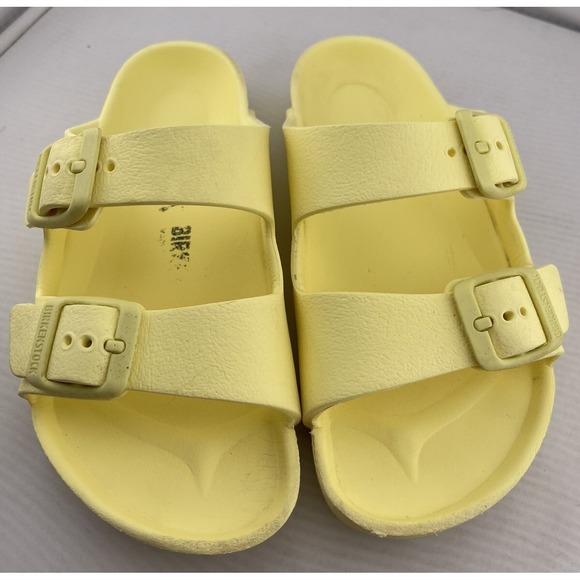 Birkenstock‎ Kids EVA Arizona Yellow Sandals Size Measured 7-8? - Picture 1 of 12